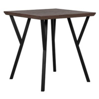 Jídelní stůl 70 x 70 cm, tmavé dřevo s černým BRAVO, 168937