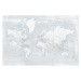 Mapa Rustic distressed detailed world map in cold neutrals, Blursbyai, 40 × 26.7 cm