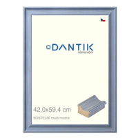 DANTIK rámeček 42 × 59,4, KOSTELNÍ malý modrý plexi čiré