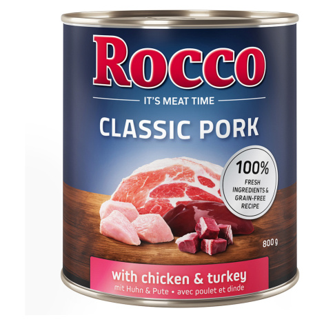 Rocco Classic Pork 12 x 800 g - výhodné balení - kuřecí a krůtí