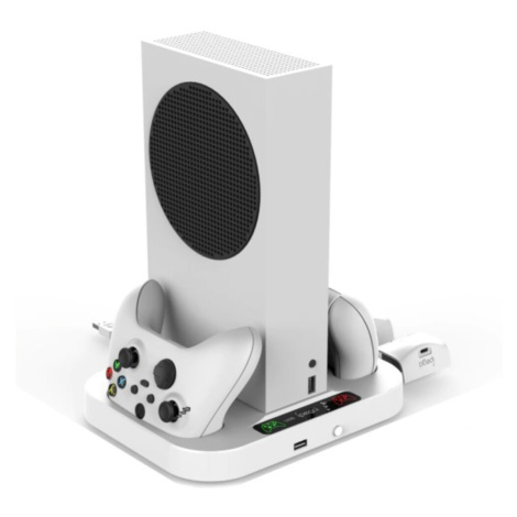 iPega XBS012 multifunkční nabíjecí stojan s chlazením pro Xbox series S + 2 ks baterií
