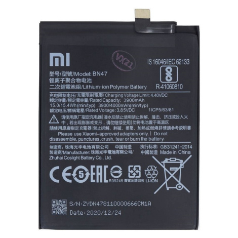 Baterie Xiaomi BN47 Mi A2 Lite, Redmi 6 PRO 3900mAh Original (volně)