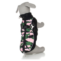 Vsepropejska Pinta zimní bunda pro psa s postrojem Barva: Růžová, Délka zad (cm): 43, Obvod hrud