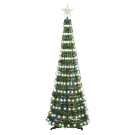 EMOS LED vánoční stromek se světelným řetězem a hvězdou, 1,5 m, vnitřní, ovladač, časovač, RGB D