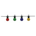 bílé Outdoor String Light Colorful Bulbs 20pc