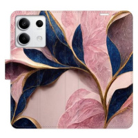 iSaprio flip pouzdro Pink Leaves pro Xiaomi Redmi Note 13 5G