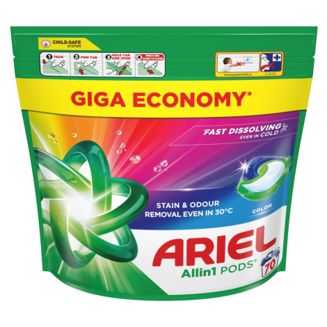 Ariel kapsle Color sáček 70ks