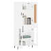 vidaXL Skříň highboard bílá 69,5 x 34 x 180 cm kompozitní dřevo