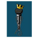 Ilustrace Microphone with kings crown., ne2pi, 30 × 40 cm