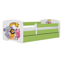 Dětská postel Babydreams+SZ+M zelená 80x160 Zoo