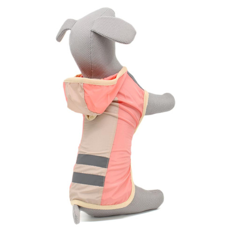 Vsepropejska Slim-Roy reflexní pláštěnka pro psa Barva: Růžová, Délka zad (cm): 38, Obvod hrudní