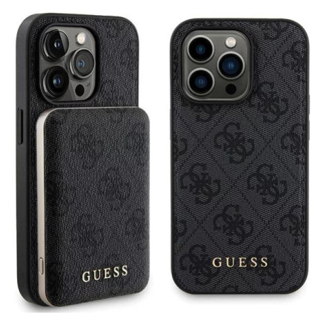 Kryt Guess GUBPM5P14L4GEMGK set iPhone 14 Pro 6.1" hardcase + Powerbank 5000mAh MagSafe black 4G