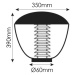 ACA Lighting hranatá hlava pro POLE D60 AC.NF1824