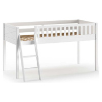 Bílá vyvýšená dětská postel z borovicového dřeva 90x200 cm SCOTT – Vipack