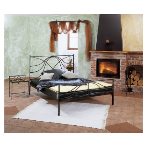 Kovová postel Calabria Rozměr: 160x200 cm, barva kovu: 9 bílá