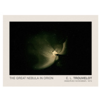 Obrazová reprodukce The Great Nebula in Orion (Stargazing / Vintage Space Station / Astronomy / 