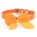 Vsepropejska Fashion obojek s motýlkem | 18 - 36 cm Barva: Oranžová, Obvod krku: 18 - 23 cm