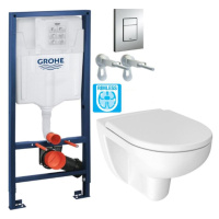 Rapid SL pro závěsné WC 38528SET s chromovou deskou + WC JIKA LYRA PLUS RIMLESS + SEDÁTKO DURAPL