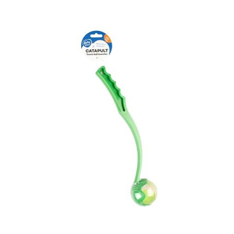 Duvo+ Házecí tyč s tenisovým míčkem (průměr 6 cm) 6 × 8 × 40 cm zelená