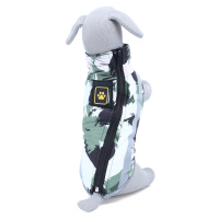Vsepropejska Stern bunda pro psa na ZIP Barva: Zeleno-bílá, Délka zad (cm): 27, Obvod hrudníku: 