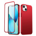 Joyroom 360 Full Case zadní a přední kryt pro iPhone 13 + tvrzené sklo červený (JR-BP927 red)