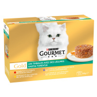 Gourmet Gold konzervičky, 48 x 85 g - 38 + 10 zdarma - Raffiniertes Ragout - mix se zeleninou