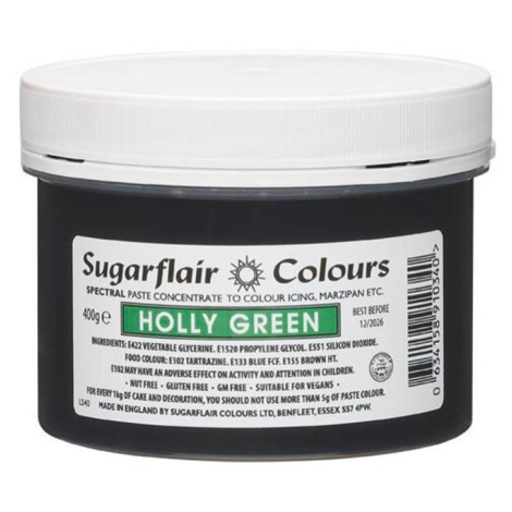 Sugarflair gelová barva Holly green  XXL - zelená -  400g