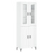 vidaXL Skříň highboard lesklá bílá 69,5 x 34 x 180 cm kompozitní dřevo