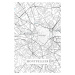 Mapa Montpellier white, (26.7 x 40 cm)