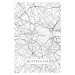 Mapa Montpellier white, 26.7 × 40 cm