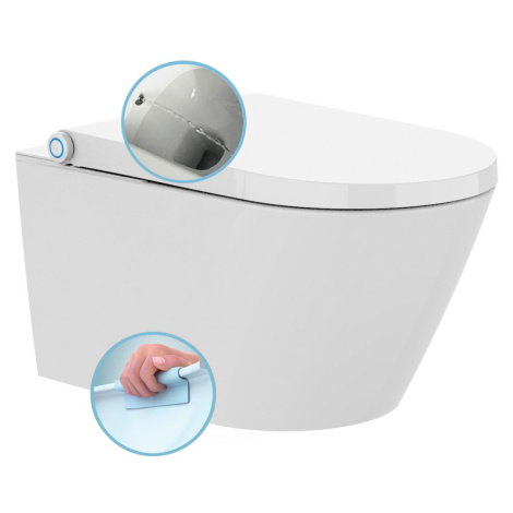 VEEN CLEAN závěsné WC s integrovaným elektronickým bidetem VE421 Sapho