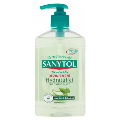 Dezinfekční tekuté mýdlo Sanytol hydratující aloe vera & zelený čaj 250 ml