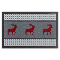 Šedá rohožka Hanse Home Deer, 40 x 60 cm