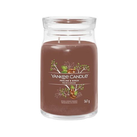 YANKEE CANDLE Signature sklo 2 knoty Praline & Birch 567 g