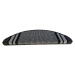 Vopi koberce Nášlapy na schody Gandia šedý půlkruh, samolepící - 28x65 půlkruh (rozměr včetně oh