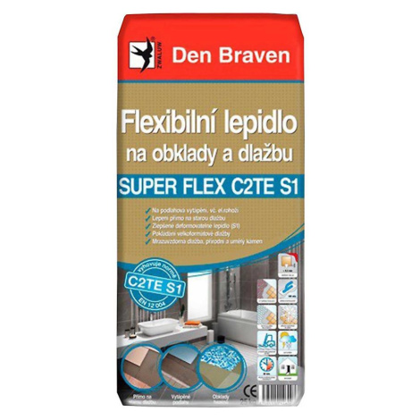 Den Braven Flexibilní lepidlo na obklady a dlažbu SUPER FLEX C2TES1 25 kg