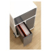 Paperflow Pojízdný kontejner easyBox®, 1 zásuvka, 2 výsuvy pro závěsné složky, červená / bílá