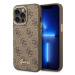 Guess GUHCP14XHG4SHW hard silikonové pouzdro iPhone 14 PRO MAX 6.7" brown 4G Vintage Gold Logo