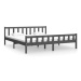 Rám postele šedý masivní dřevo 180 × 200 cm Super King, 810696