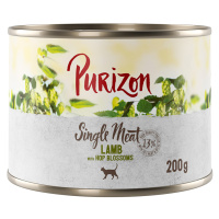 Purizon Adult - bezobilné 12 x 200 / 400 g - 10 + 2 zdarma - Single Meat jehněčí s květy chmelu 