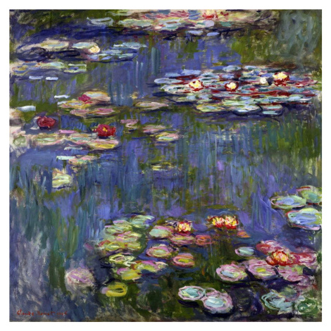 Obraz - reprodukce 50x50 cm Water Lilies, Claude Monet – Fedkolor
