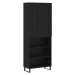 vidaXL Skříň highboard černá 69,5 x 34 x 180 cm kompozitní dřevo