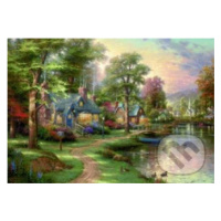 Pri jazere - Thomas Kinkade - puzzle z kategorie Přírodní scenérie