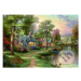 Pri jazere - Thomas Kinkade - puzzle z kategorie Přírodní scenérie