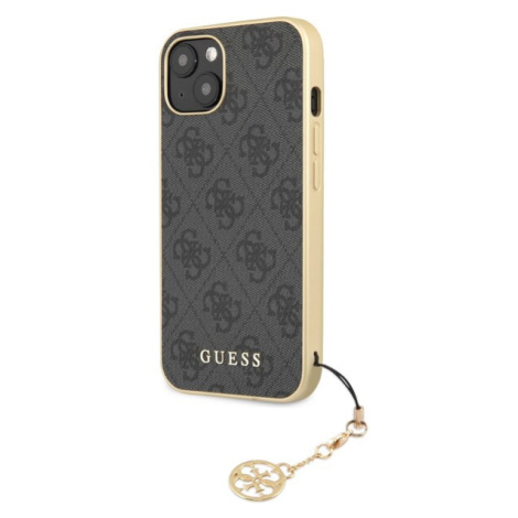 Pouzdro Guess 4G Charms iPhone 13 šedé Šedá