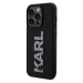 Karl Lagerfeld 3D Rubber Glitter Logo Karl Kryt iPhone 15 Pro černé