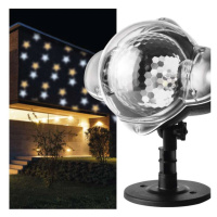 LED dekorativní projektor – hvězdičky, venkovní i vnitřní, teplá/studená bílá
