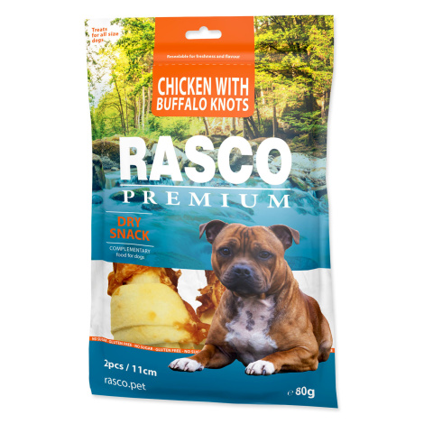Rasco Premium Bůvolí uzle obalené kuřecím 11 cm 80 g