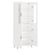 vidaXL Skříň highboard lesklá bílá 69,5 x 34 x 180 cm kompozitní dřevo