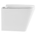 DEANTE Podomítkový rám, pro závěsné WC mísy + SLIM tlačítko bílé + WC INVENA FLORINA WITH SOFT, 